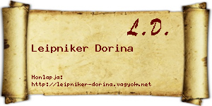 Leipniker Dorina névjegykártya